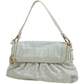 Fendi Shoulder Bag Zucchini Leather White