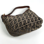Fendi Shoulder Bag Zucchini Fabric Brown — view 2