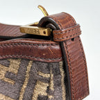 Fendi Shoulder Bag Zucchini Fabric Brown — view 5