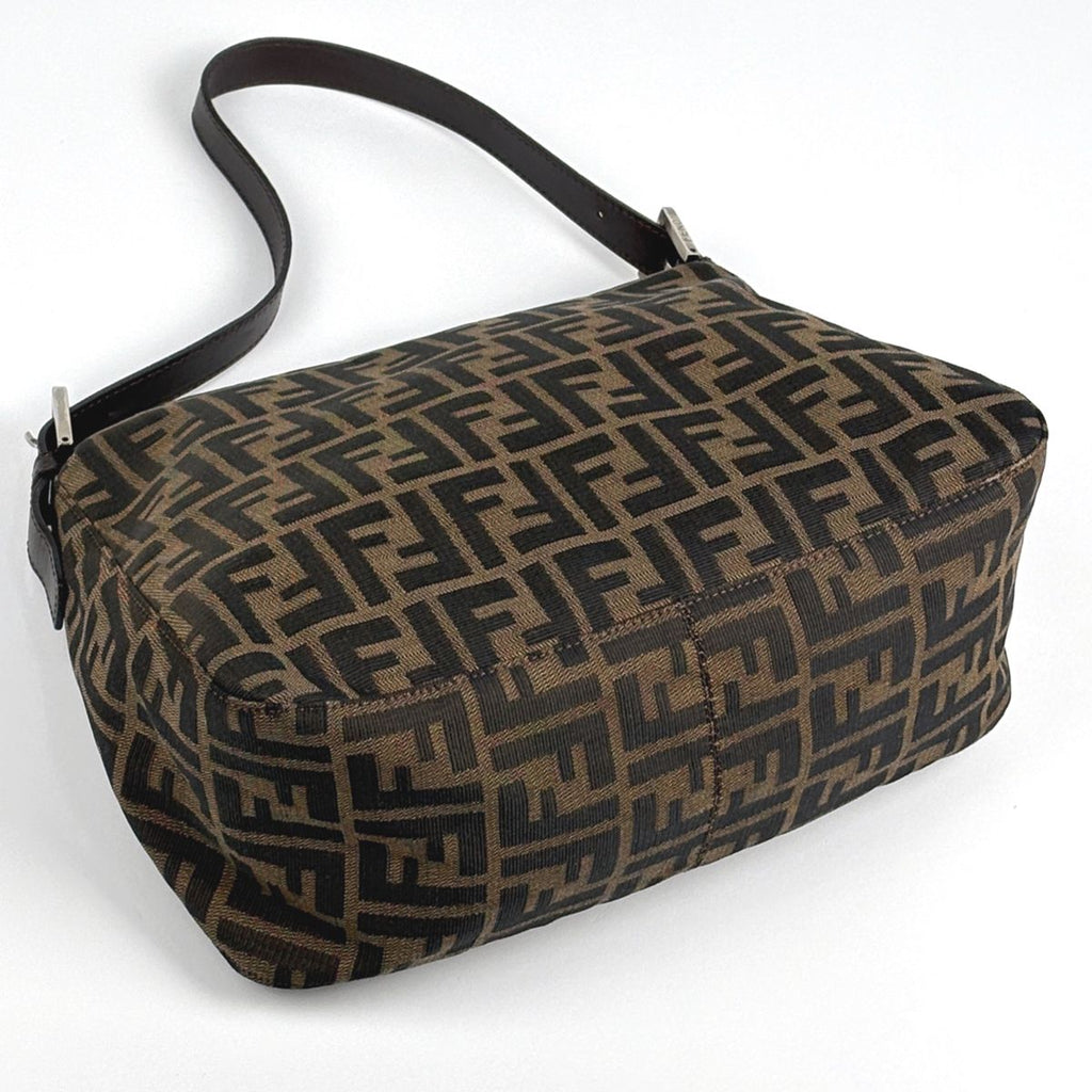 Fendi Shoulder Bag Zucchini Mamma Baguette Canvas Brown — view 2