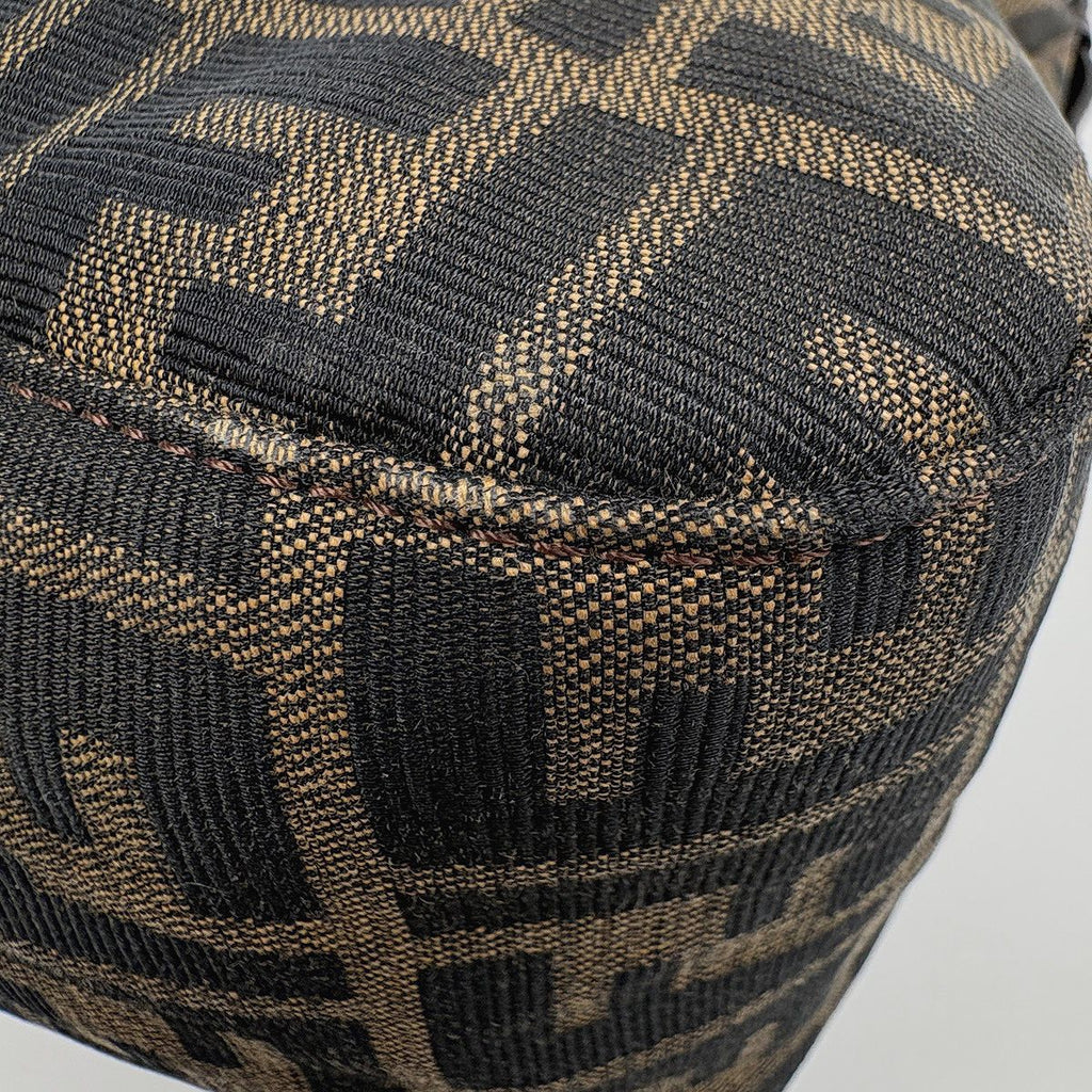 Fendi Shoulder Bag Zucchini Mamma Baguette Canvas Brown — view 3