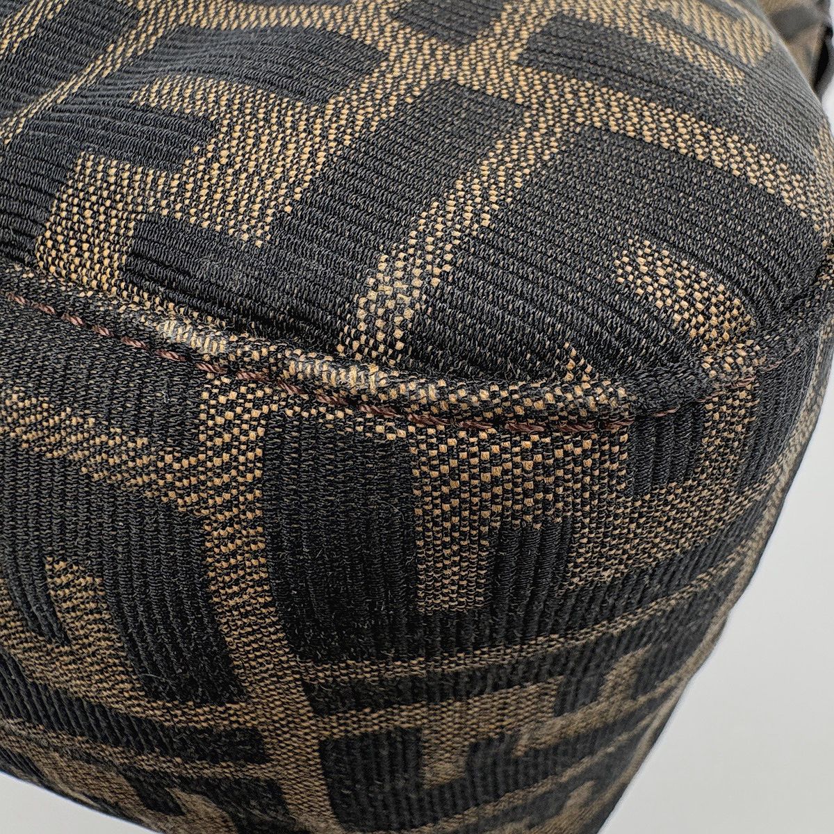 Fendi Shoulder Bag Zucchini Mamma Baguette Canvas Brown — view 3