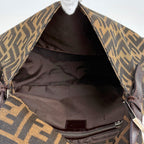 Fendi Shoulder Bag Zucchini Mamma Baguette Canvas Brown — view 9