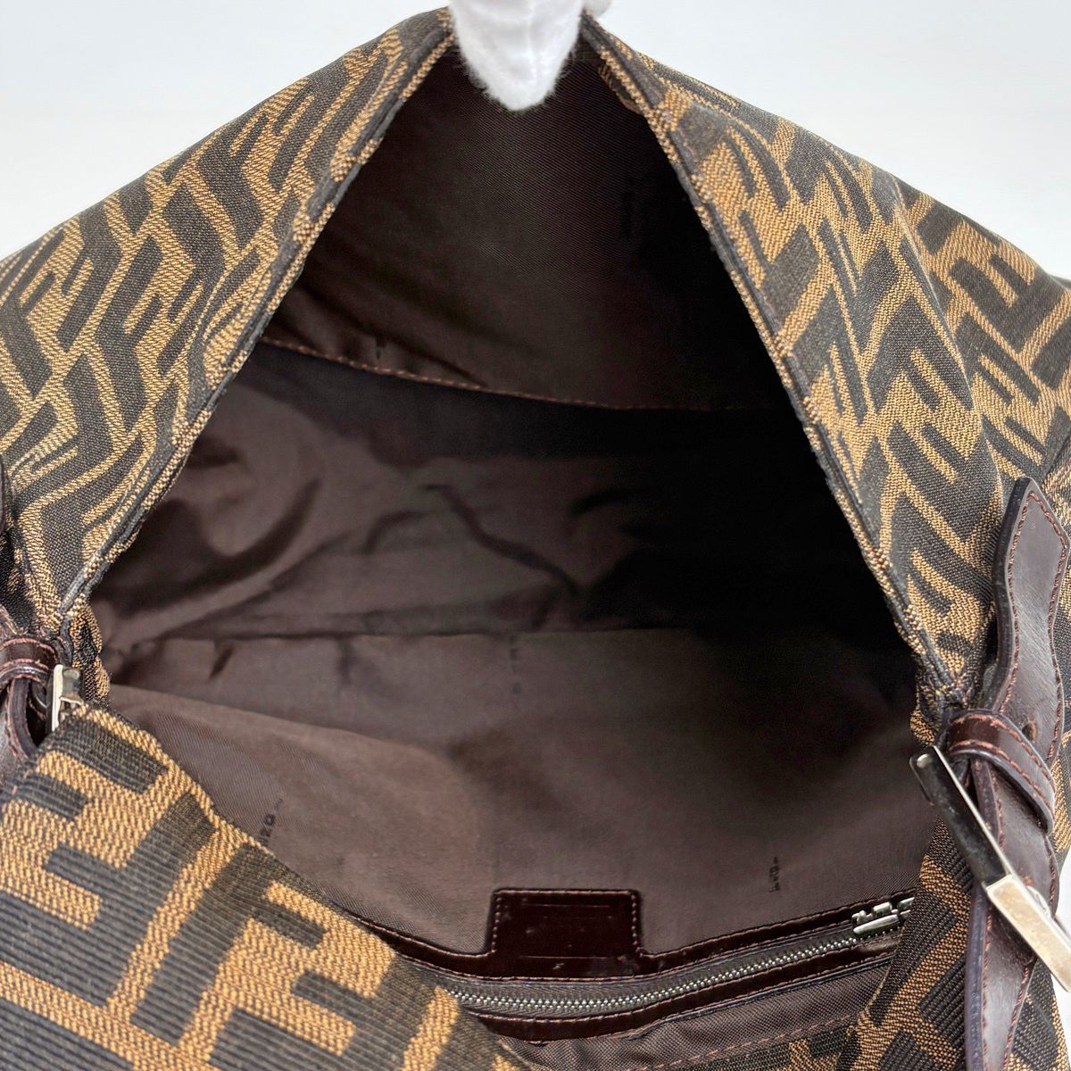 Fendi Shoulder Bag Zucchini Mamma Baguette Canvas Brown — view 9