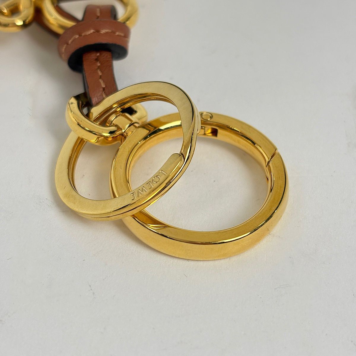 Loewe Bag Charm Anagram Leather Brown — view 4