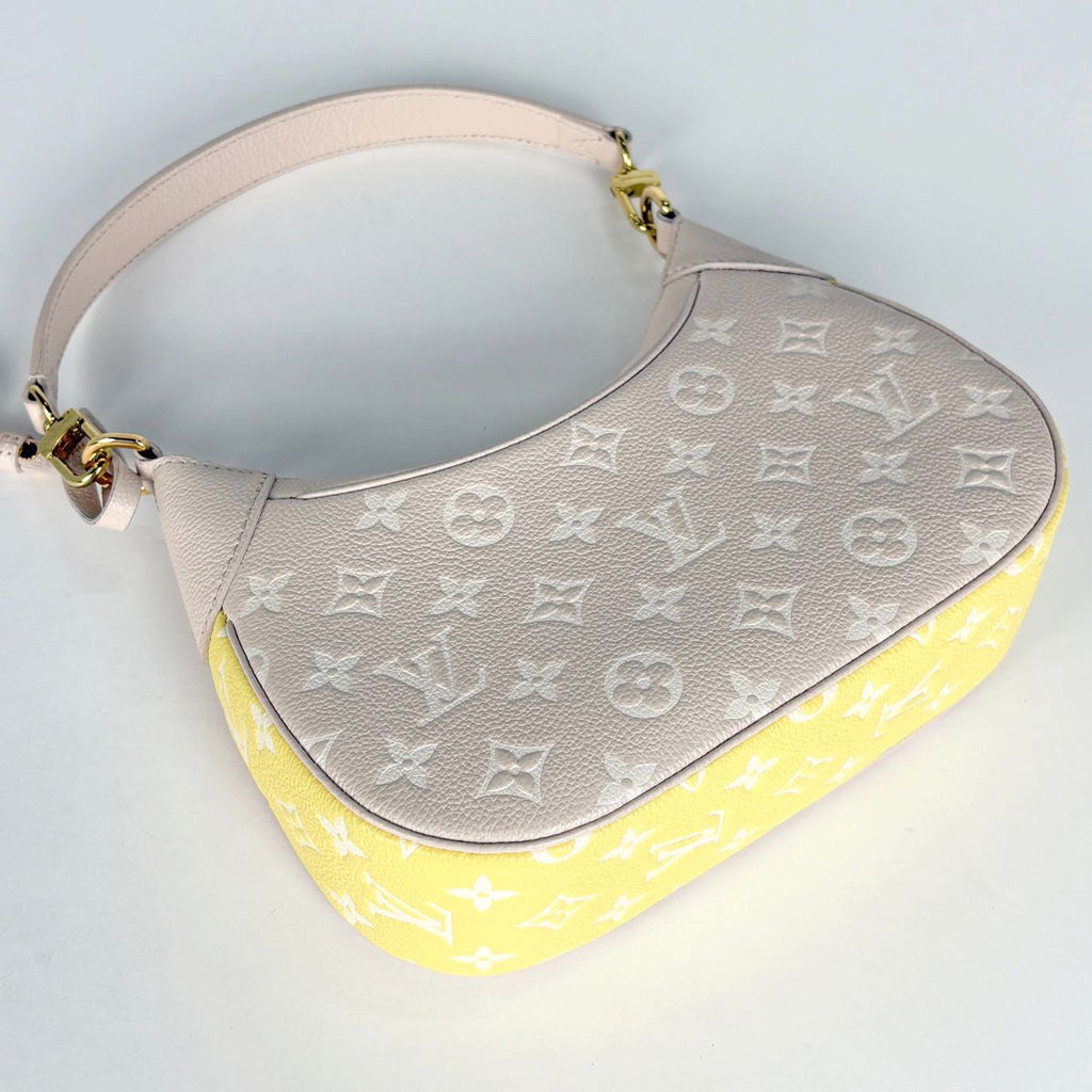 Louis Vuitton Bagatelle NM Handbag Monogram Empreinte Pink Beige Yellow — view 2