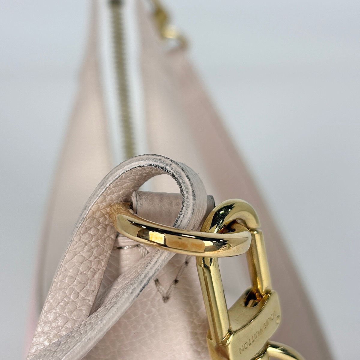 Louis Vuitton Bagatelle NM Handbag Monogram Empreinte Pink Beige Yellow — view 6