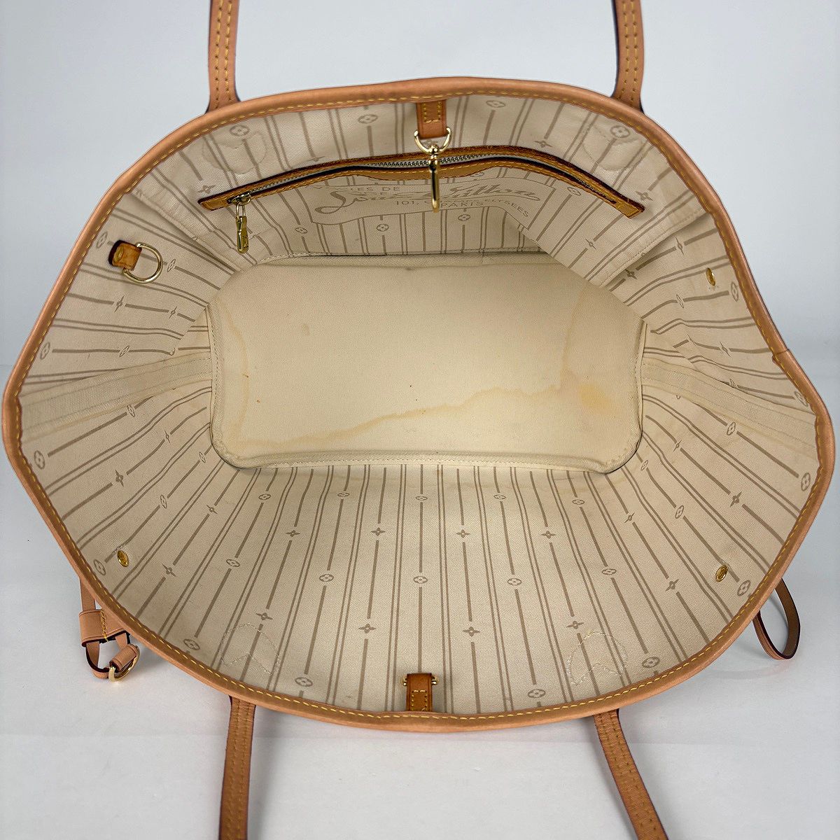 Louis Vuitton Neverfull MM Tote Damier Azur White — view 8
