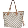 Louis Vuitton Neverfull MM Tote Damier Azur White