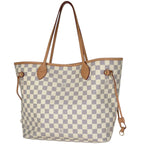 Louis Vuitton Neverfull MM Tote Damier Azur White
