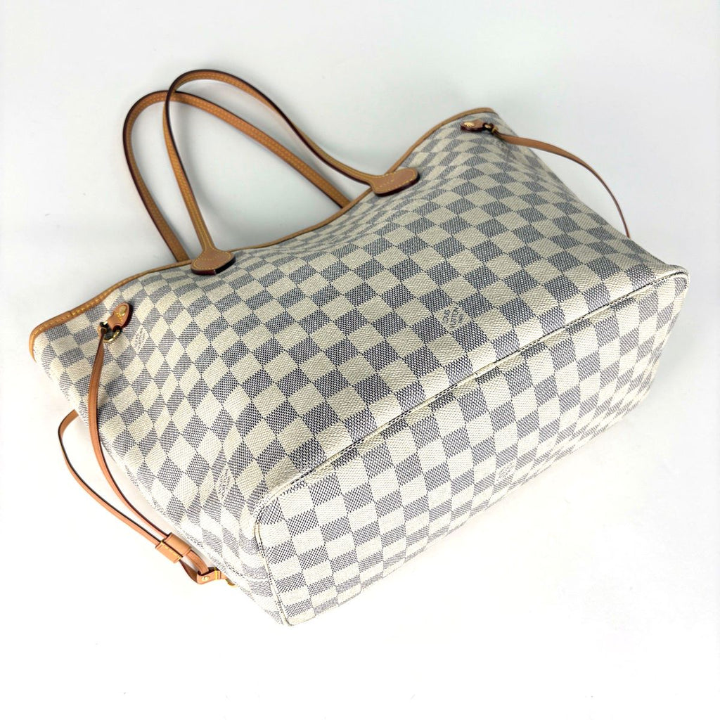 Louis Vuitton Neverfull MM Tote Damier Azur White — view 2