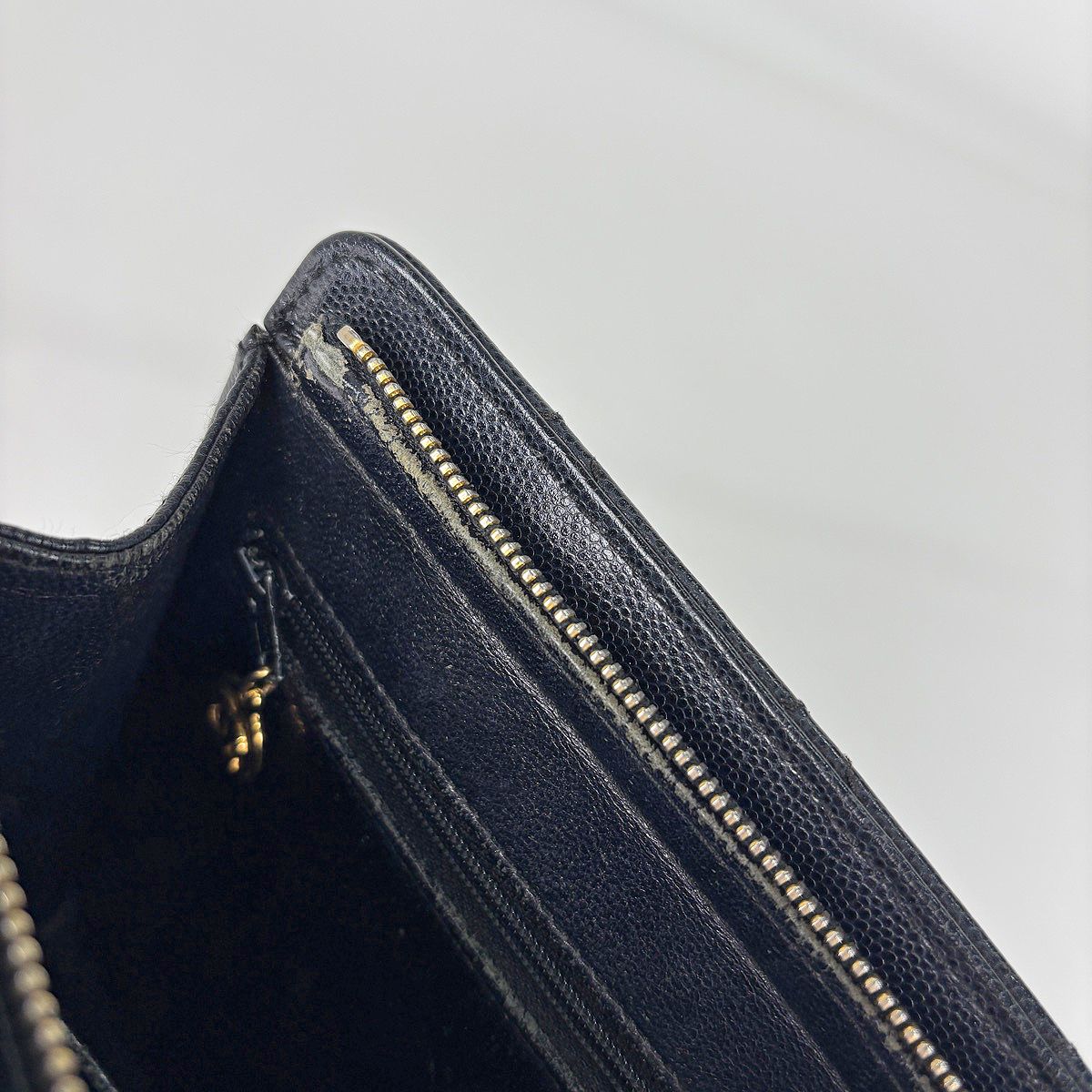 Chanel Shoulder Bag Quilted CC Logo Leather Black — view 7