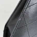 Chanel Shoulder Bag Quilted CC Logo Leather Black — view 4