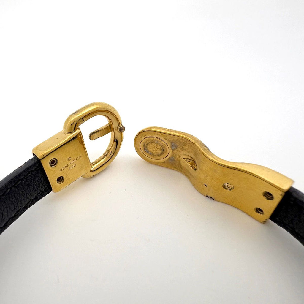 Louis Vuitton Bracelet Fasten Your LV Monogram Brown Gold — view 3