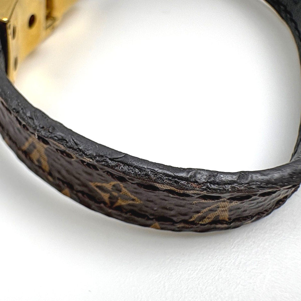 Louis Vuitton Bracelet Fasten Your LV Monogram Brown Gold — view 6