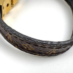 Louis Vuitton Bracelet Fasten Your LV Monogram Brown Gold — view 6