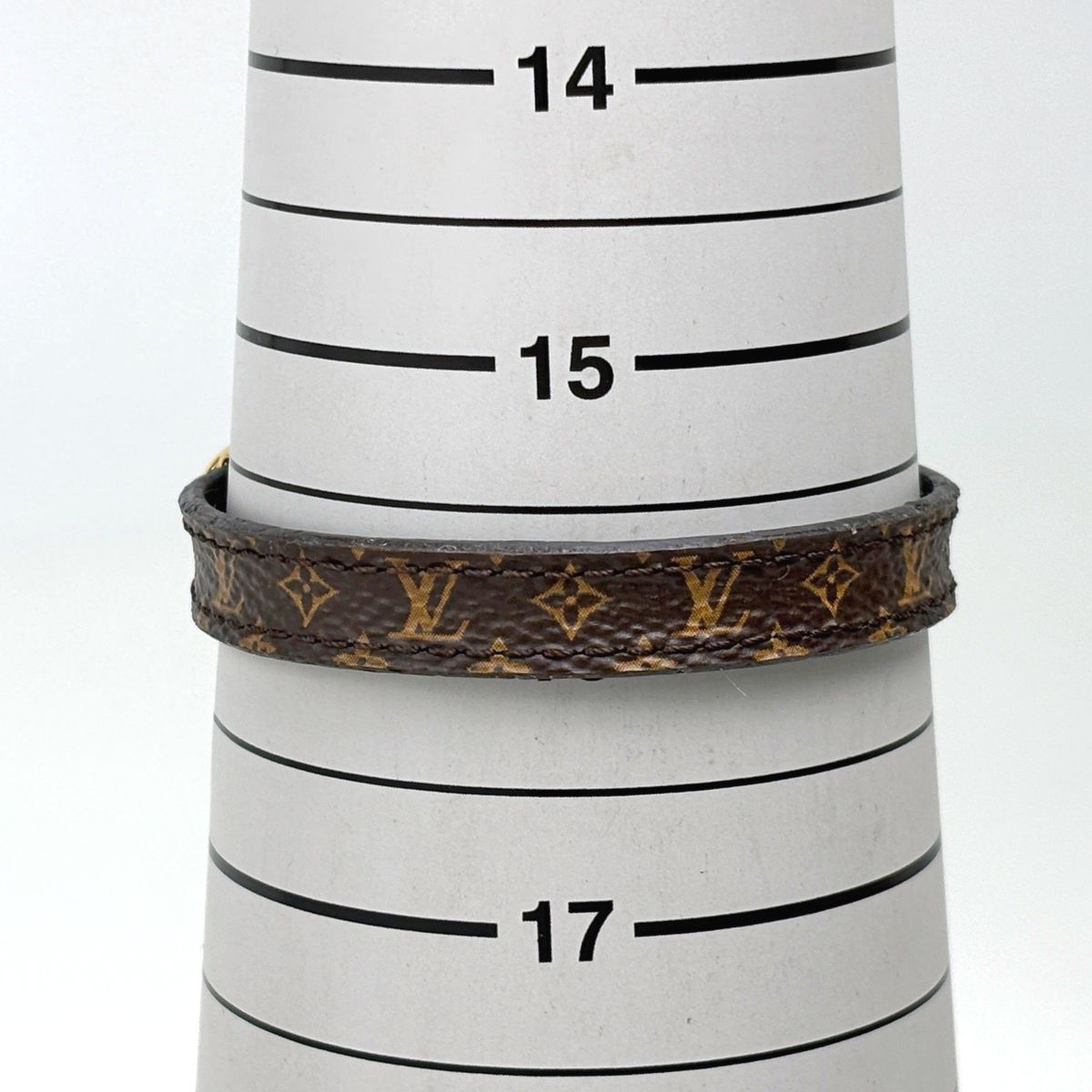 Louis Vuitton Bracelet Fasten Your LV Monogram Brown Gold — view 7