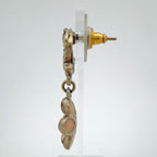 Chanel Earrings CC Logo Flower Swing Rhinestone Gold — view 2
