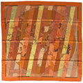 Hermes Carre 90 le Monde Est Vaste Scarf World Map Silk Orange Multicolor