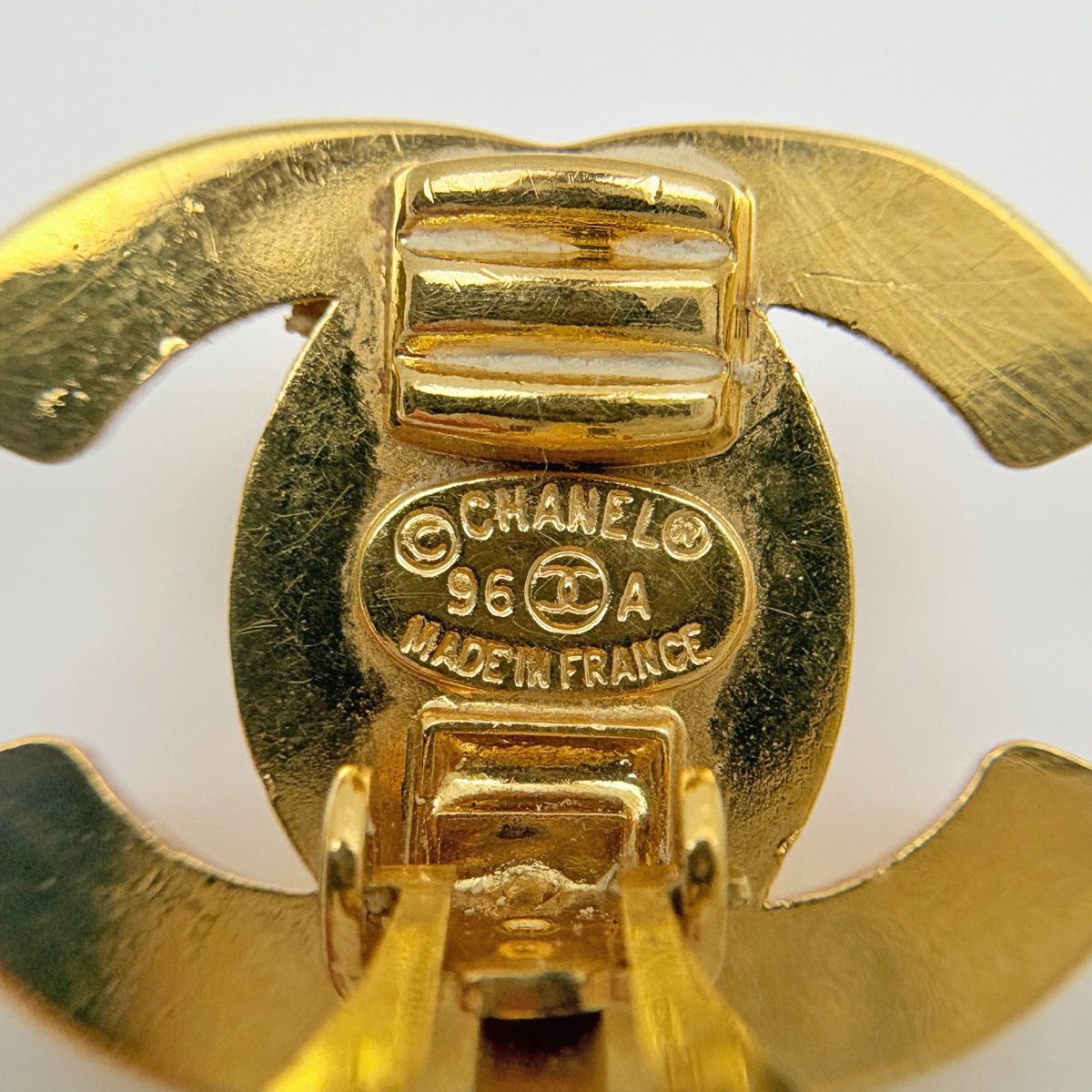Chanel Earrings CC Logo Turnlock Gold Plated — view 4