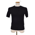 Fendi T-Shirt Knit Sweater Short Sleeve Crew Neck FF Logo Zucca Pattern