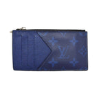 Louis Vuitton Monogram Taigarama Coin Card Holder Blue — view 2