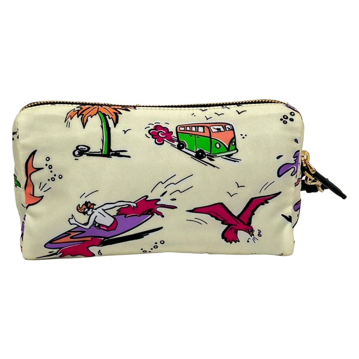 Prada Pouch Ivory Pink Multi Surfing Pattern — view 2