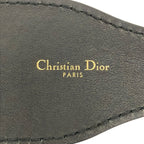 Dior Belt 70 Dark Navy Beige Embroidery Leather — view 4