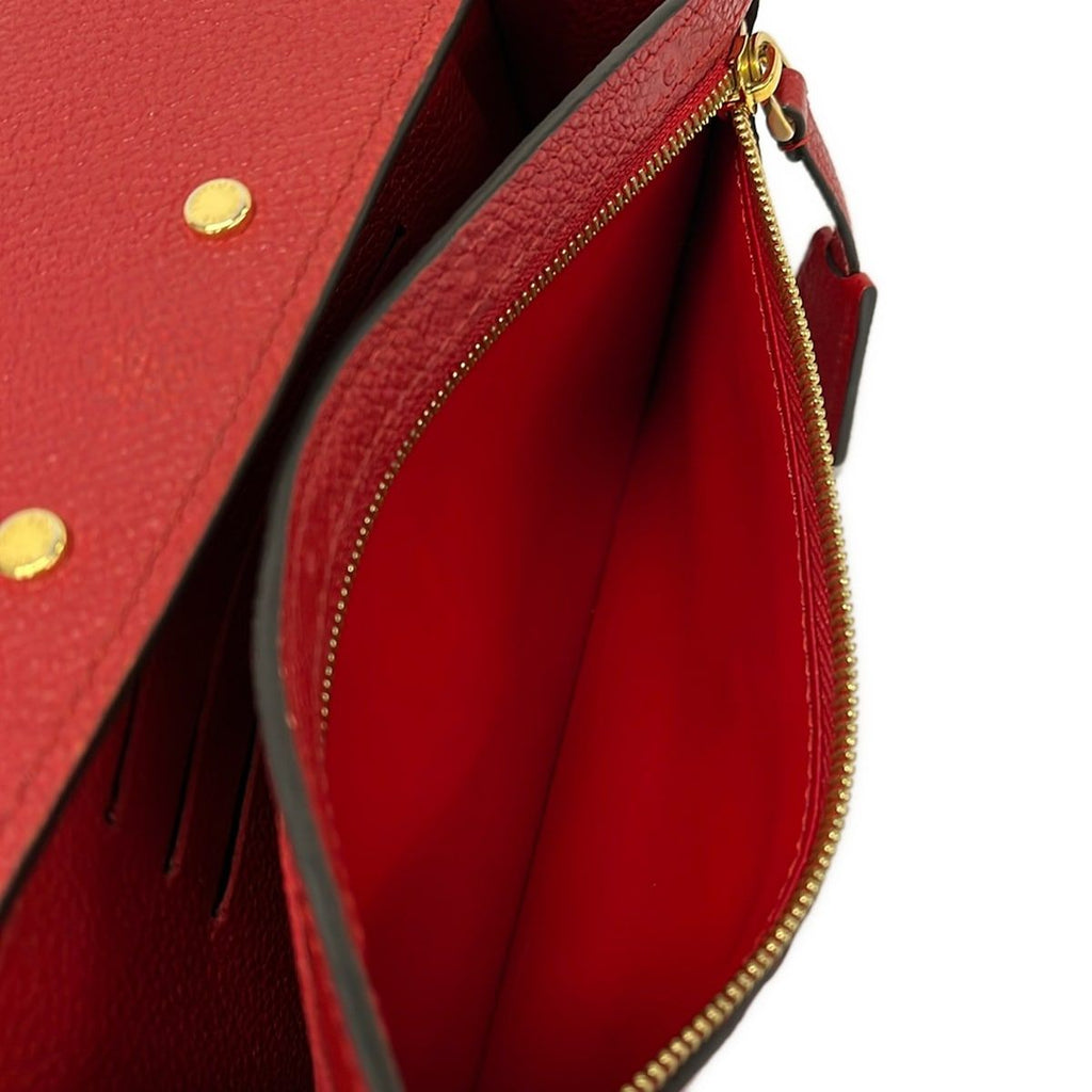 Louis Vuitton Wallet Monogram Empreinte Portefeuille Pont Neuf Cerise Leather — view 5