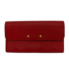 Louis Vuitton Wallet Monogram Empreinte Portefeuille Pont Neuf Cerise Leather