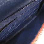 Louis Vuitton Portefeuille Flor Epi Navy Green Orange Wallet — view 6