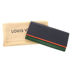 Louis Vuitton Portefeuille Flor Epi Navy Green Orange Wallet — view 2