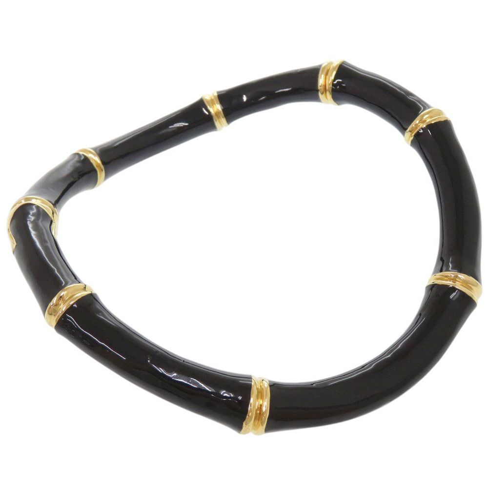 Gucci Bamboo Metal Black Choker Necklace — view 2