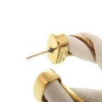 Bottega Veneta Twist Hoop 925 Sterling Silver Leather Gold White Earrings — view 6