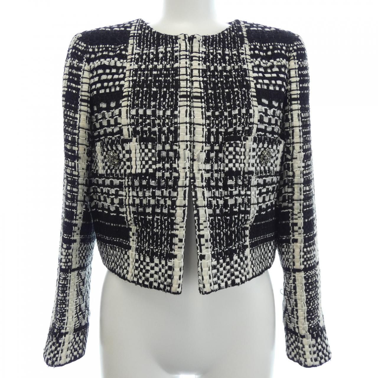 Chanel Collarless Jacket Black