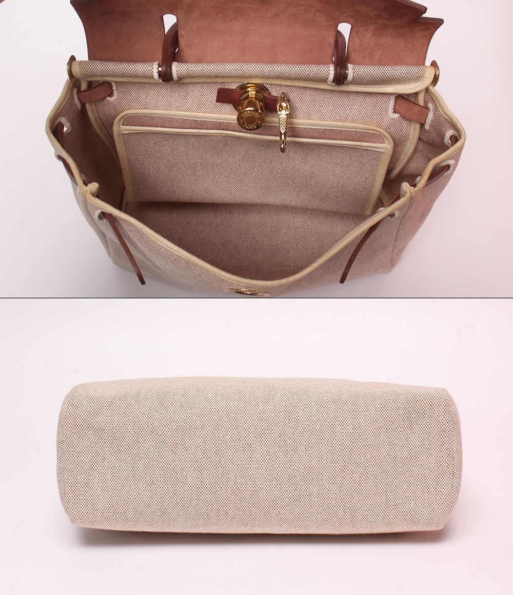 Hermes 2-Way Shoulder Bag Gold Herbag PM — view 3