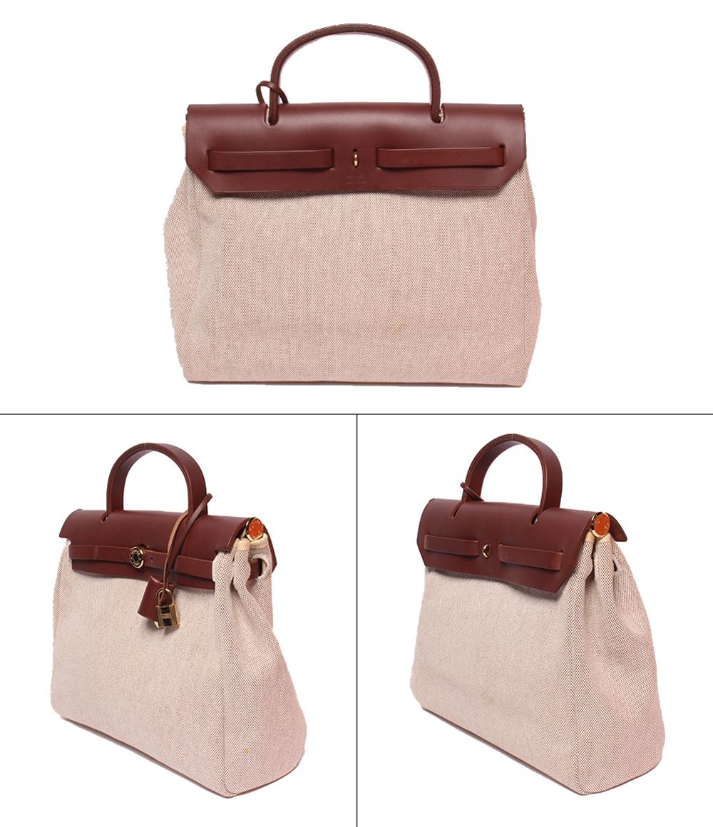 Hermes 2-Way Shoulder Bag Gold Herbag PM — view 2
