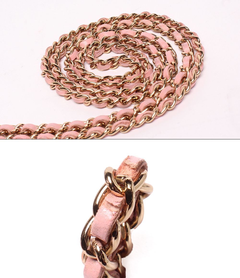 Chanel Chain Shoulder Bag Crossbody Gold Chocolate — view 7