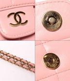 Chanel Chain Shoulder Bag Crossbody Gold Chocolate — view 6