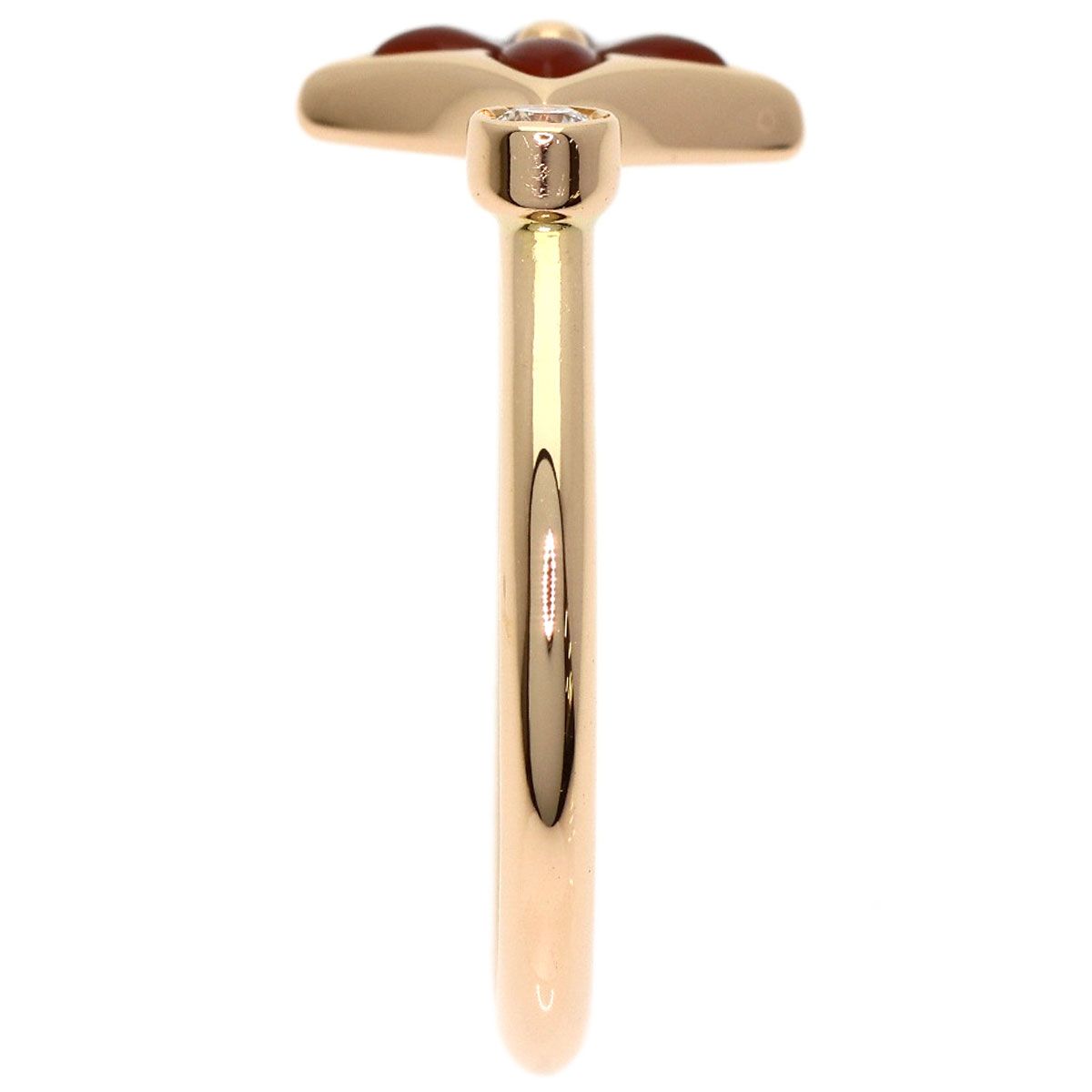 Louis Vuitton Star Blossom Mini Carnelian Diamond 56 Ring 18k Pink Gold — view 3