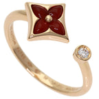Louis Vuitton Star Blossom Mini Carnelian Diamond 56 Ring 18k Pink Gold