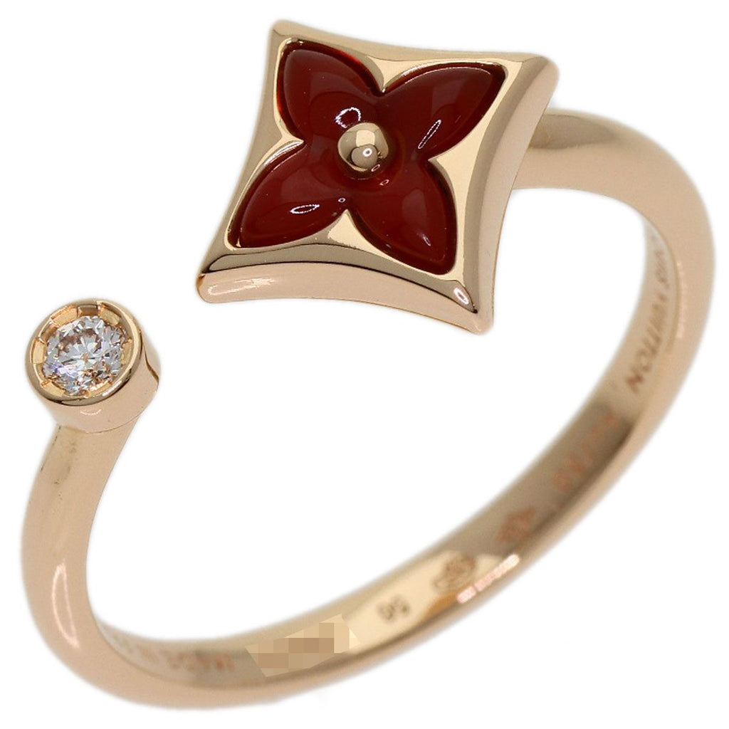 Louis Vuitton Star Blossom Mini Carnelian Diamond 56 Ring 18k Pink Gold — view 2
