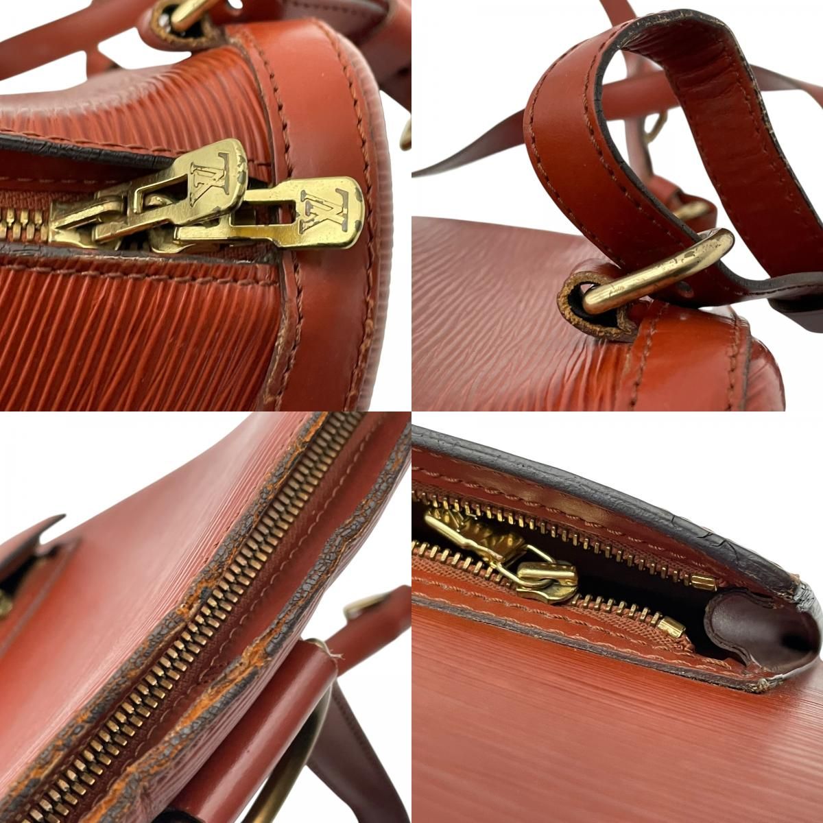 Louis Vuitton Epi Backpack Purse Leather Brown Gold Woman U6 — view 9