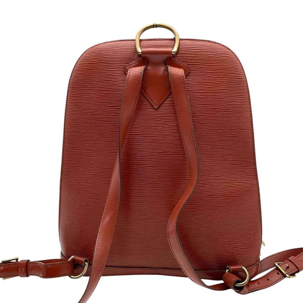 Louis Vuitton Epi Backpack Purse Leather Brown Gold Woman U6 — view 3