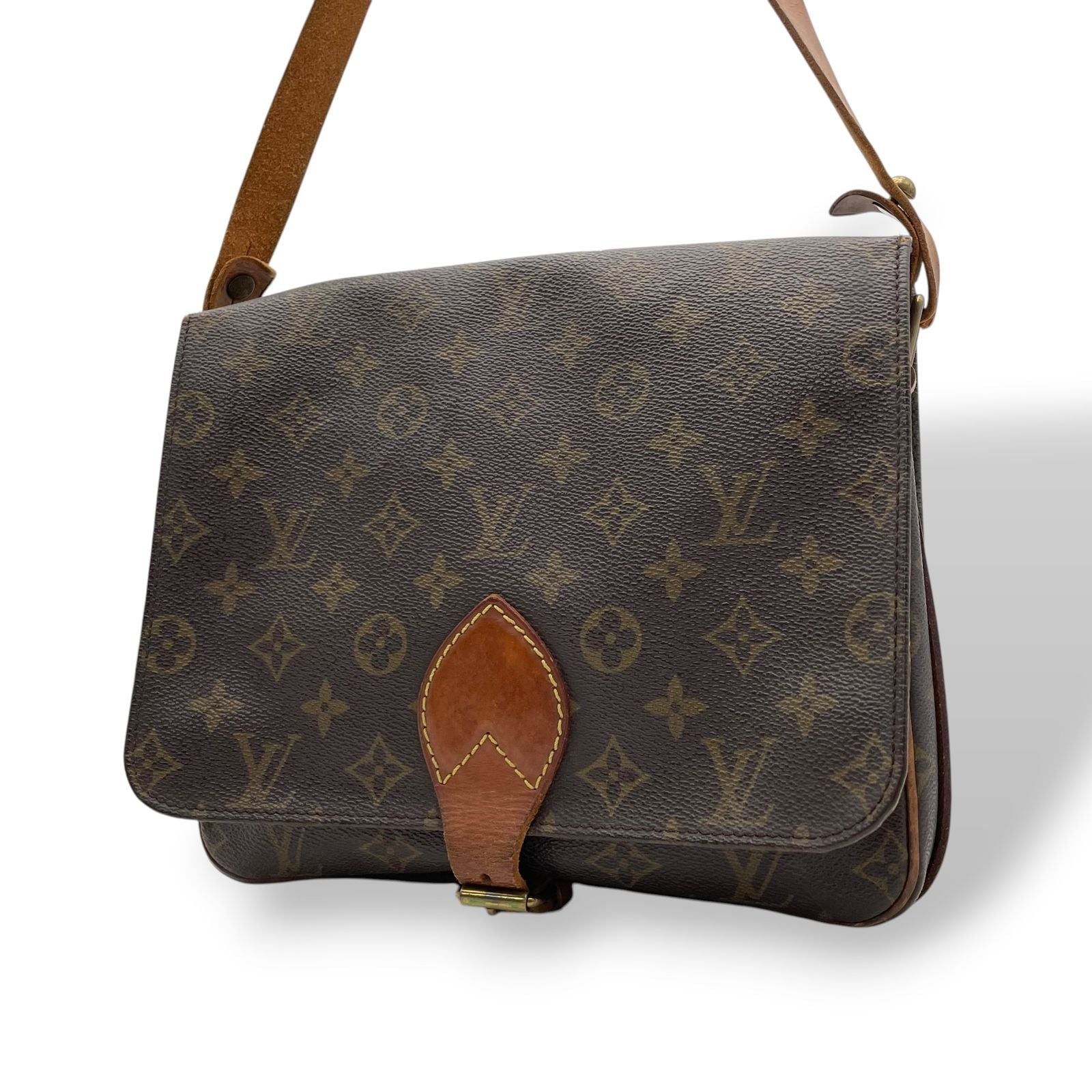 Louis Vuitton Monogram Shoulder Bag Crossbody Cross Body Pochette Leather Brown