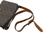 Louis Vuitton Monogram Shoulder Bag Crossbody Cross Body Pochette Leather Brown — view 5