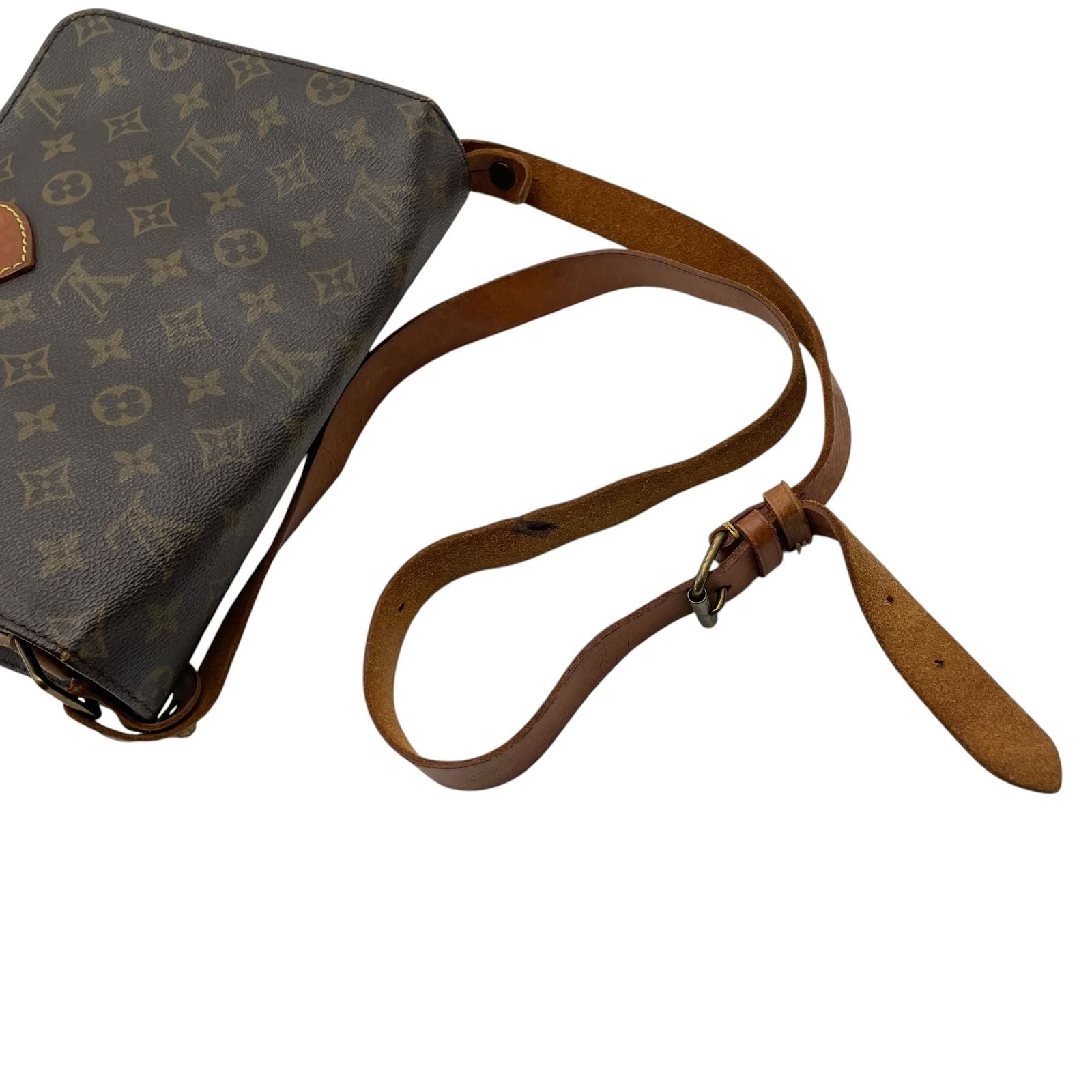 Louis Vuitton Monogram Shoulder Bag Crossbody Cross Body Pochette Leather Brown — view 5