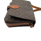 Louis Vuitton Monogram Shoulder Bag Crossbody Cross Body Pochette Leather Brown — view 6