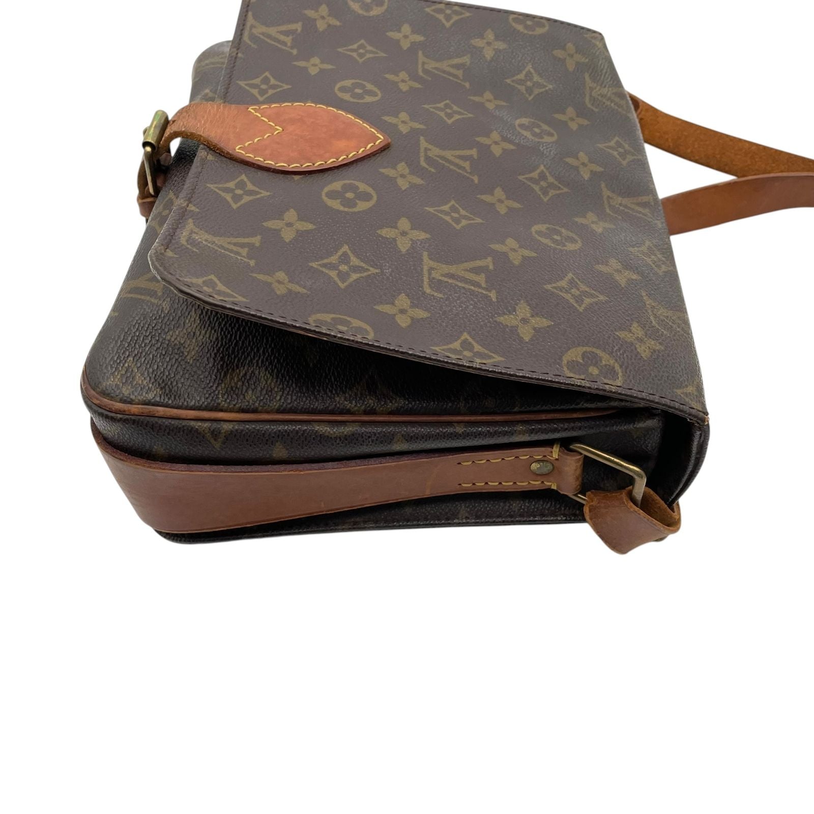 Louis Vuitton Monogram Shoulder Bag Crossbody Cross Body Pochette Leather Brown — view 6