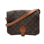 Louis Vuitton Monogram Shoulder Bag Crossbody Cross Body Pochette Leather Brown — view 2